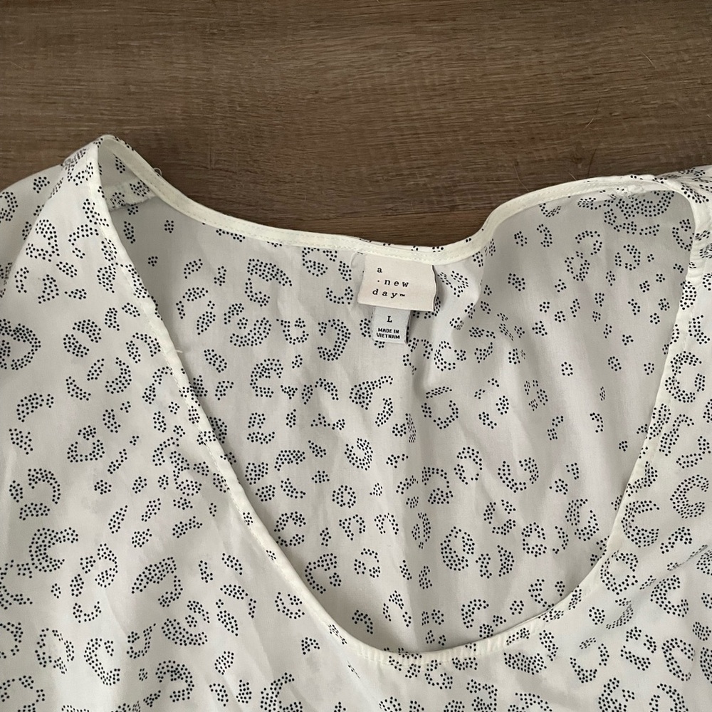 A New Day White and Black Cheetah Dress